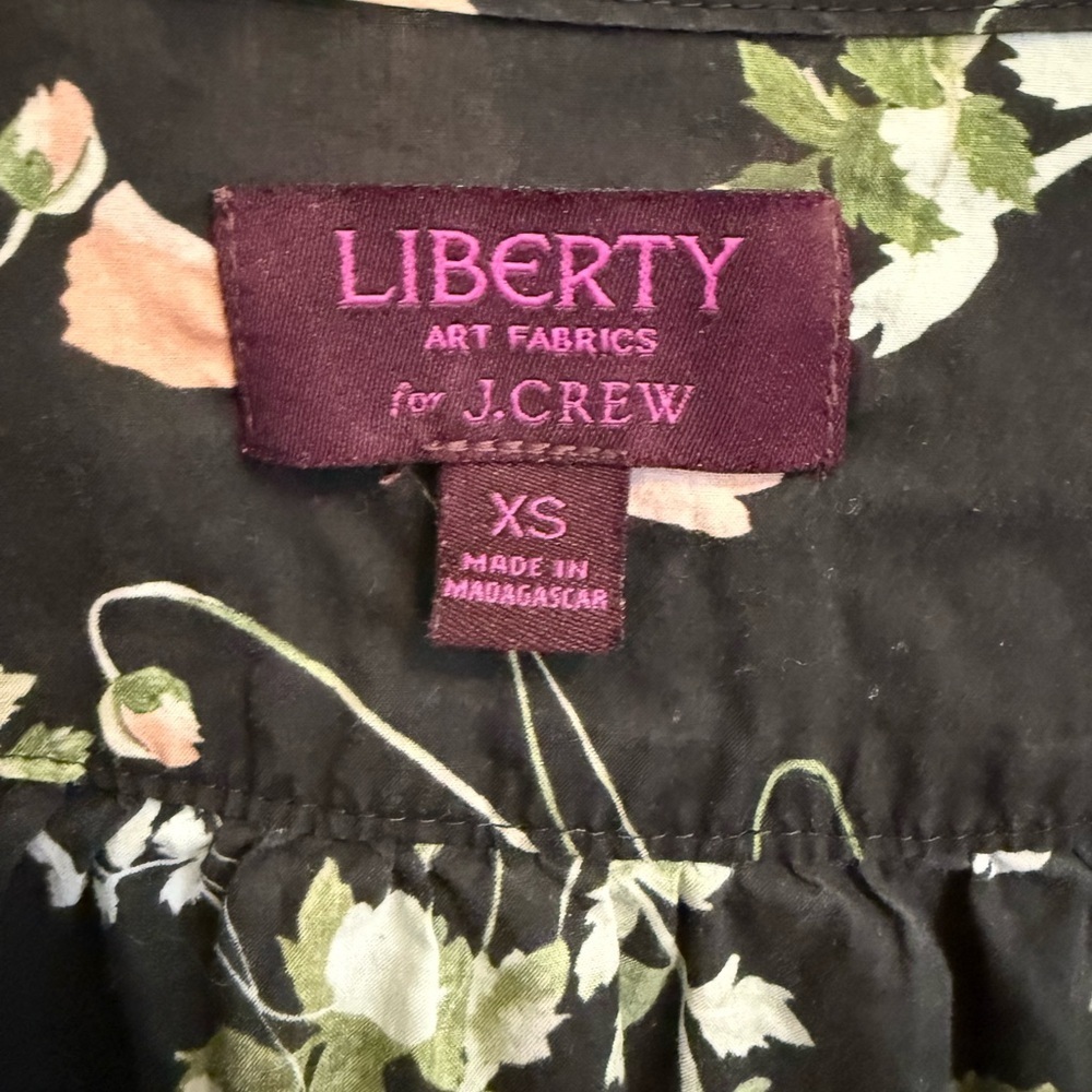 J.Crew Point Sur peasant top in Liberty poppy dream print size XS - Picture 3 of 10